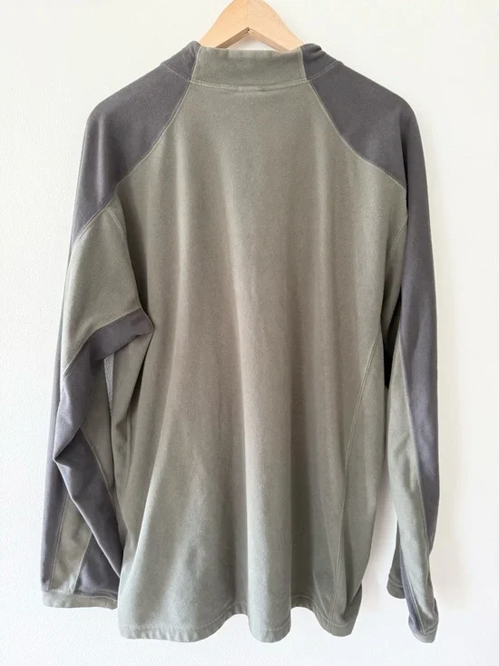 The North Face Men's Olive & Gray TKA 100 1/4-Zip Fleece Pullover Gorpcore - Picture 2 of 6